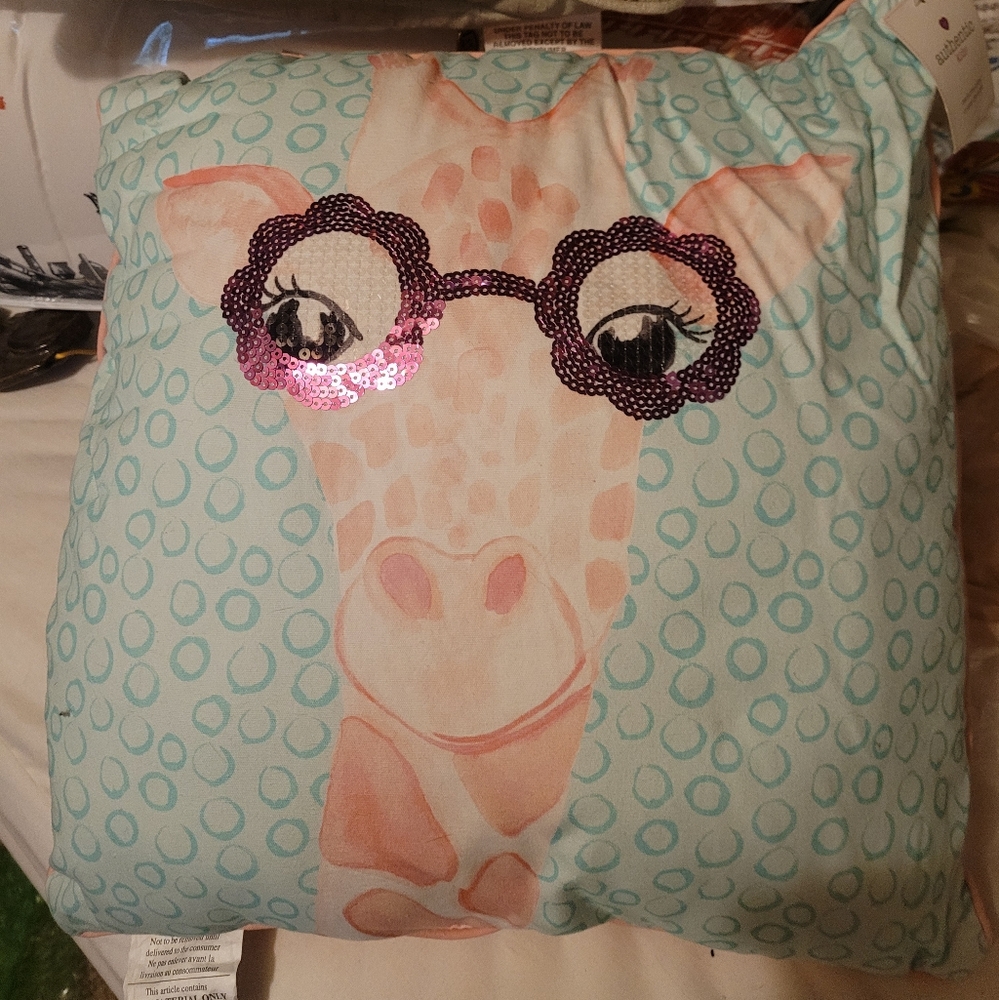 Giraffe throw pillow